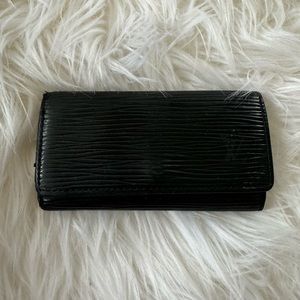 Authentic Louis Vuitton Black Epi Key Holder
